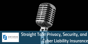 Cover image for webinar "Straight Talk: Privacy, Security and Cyber Liability Insurance" - microphone against black background [Image by creator  from ]