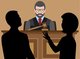 An animated image of a judge facing two lawyers in court [Image by creator cookart from AdobeStock]